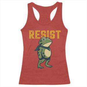 Resist Frog Protest Racerback Tank Top Free Portland Political Satire TS02 Red Print Your Wear