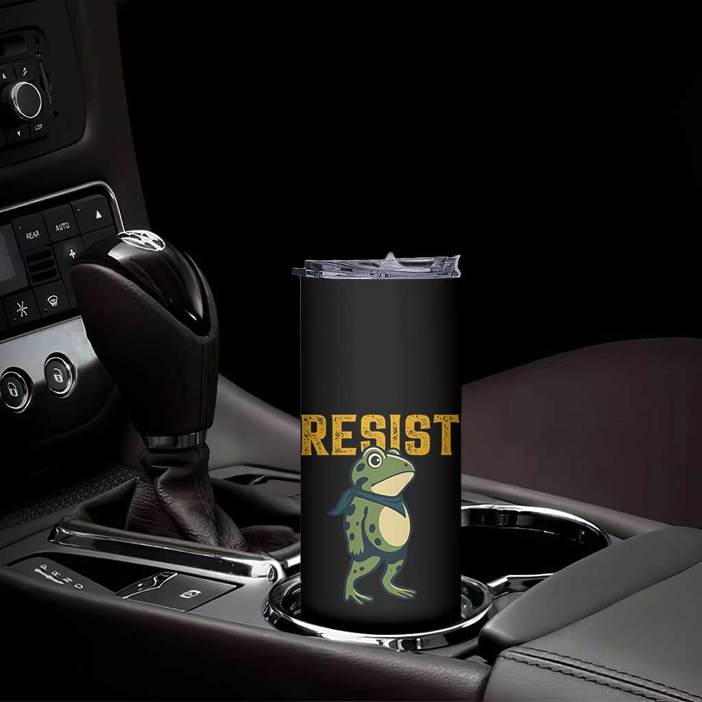Resist Frog Protest Skinny Tumbler Free Portland Political Satire TS02 Print Your Wear