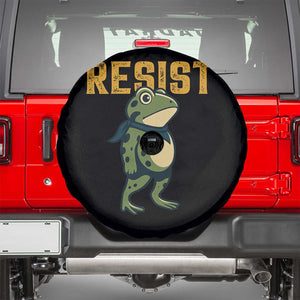 Resist Frog Protest Spare Tire Cover Free Portland Political Satire TS02 Black Print Your Wear