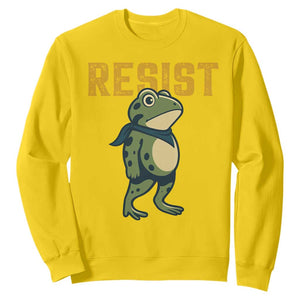 Resist Frog Protest Sweatshirt Free Portland Political Satire TS02 Daisy Print Your Wear
