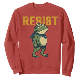 Resist Frog Protest Sweatshirt Free Portland Political Satire TS02 Red Print Your Wear