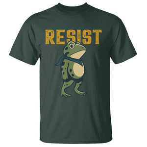 Resist Frog Protest T Shirt Free Portland Political Satire TS02 Dark Forest Green Print Your Wear