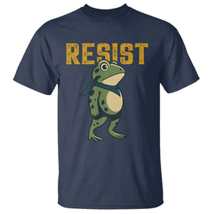 Resist Frog Protest T Shirt Free Portland Political Satire TS02 Navy Print Your Wear