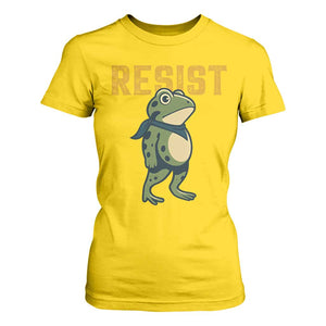 Resist Frog Protest T Shirt For Women Free Portland Political Satire TS02 Daisy Print Your Wear