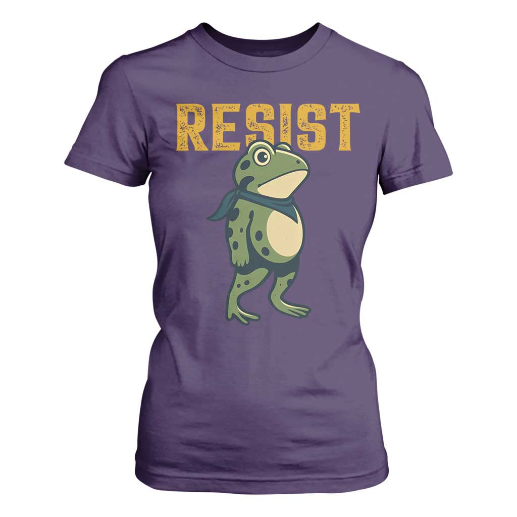 Resist Frog Protest T Shirt For Women Free Portland Political Satire TS02 Purple Print Your Wear
