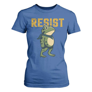 Resist Frog Protest T Shirt For Women Free Portland Political Satire TS02 Royal Blue Print Your Wear