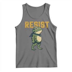 Resist Frog Protest Tank Top Free Portland Political Satire TS02 Black Heather Print Your Wear