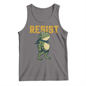 Resist Frog Protest Tank Top Free Portland Political Satire TS02 Deep Heather Print Your Wear