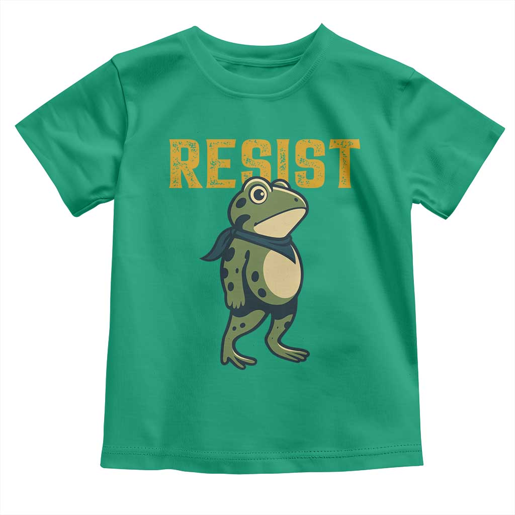 Resist Frog Protest Toddler T Shirt Free Portland Political Satire TS02 Irish Green Print Your Wear