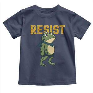 Resist Frog Protest Toddler T Shirt Free Portland Political Satire TS02 Navy Print Your Wear