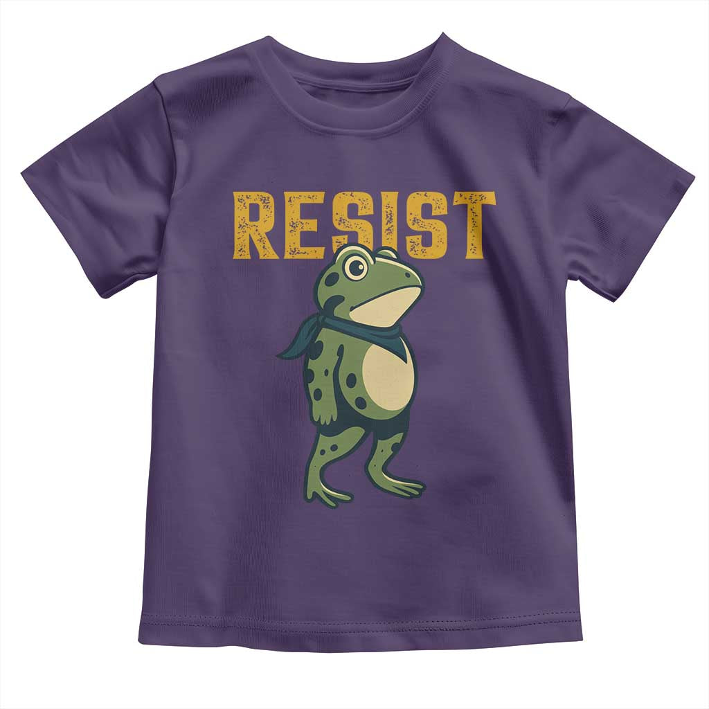 Resist Frog Protest Toddler T Shirt Free Portland Political Satire TS02 Purple Print Your Wear