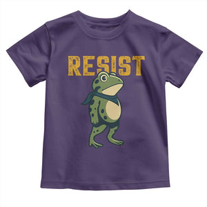 Resist Frog Protest Toddler T Shirt Free Portland Political Satire TS02 Purple Print Your Wear