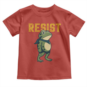 Resist Frog Protest Toddler T Shirt Free Portland Political Satire TS02 Red Print Your Wear