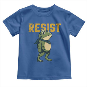 Resist Frog Protest Toddler T Shirt Free Portland Political Satire TS02 Royal Blue Print Your Wear