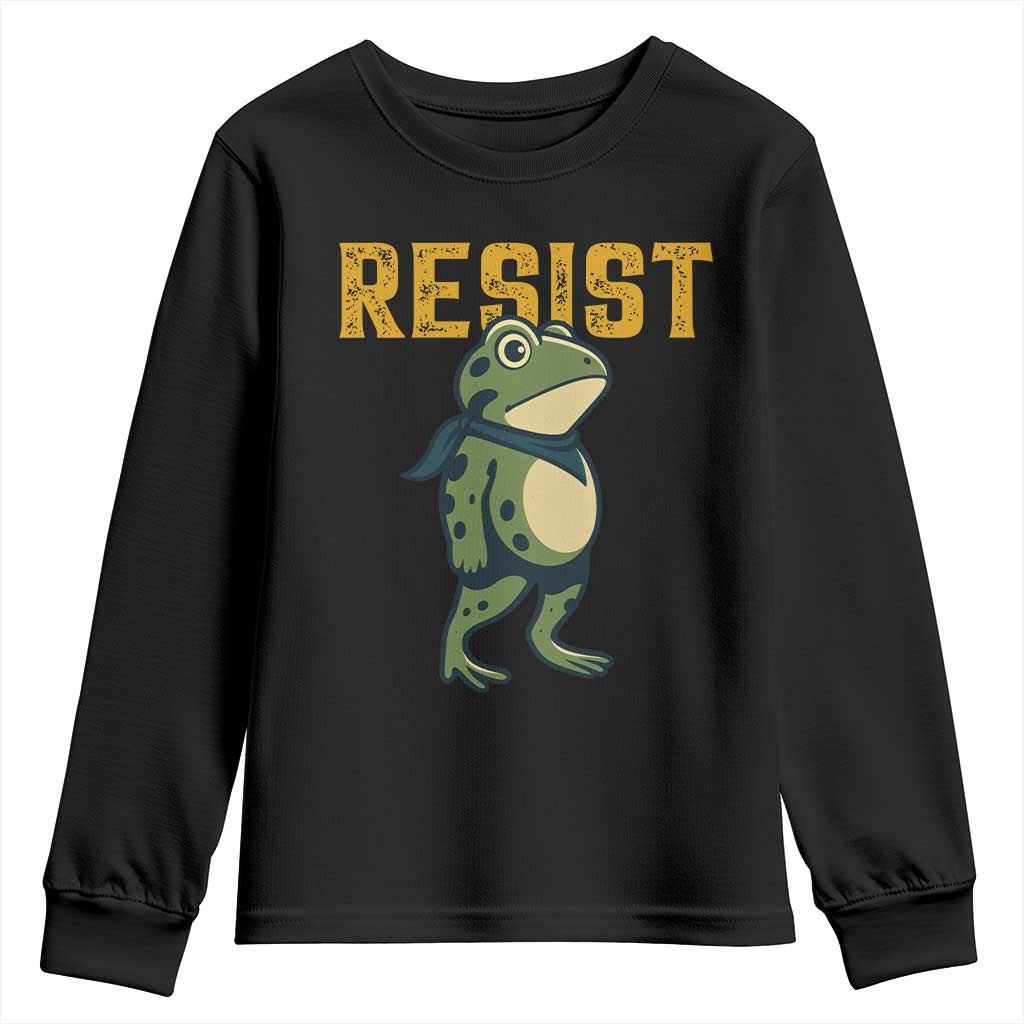 Resist Frog Protest Youth Sweatshirt Free Portland Political Satire TS02 Black Print Your Wear
