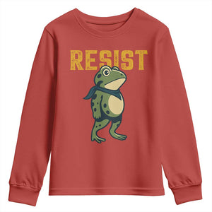 Resist Frog Protest Youth Sweatshirt Free Portland Political Satire TS02 Red Print Your Wear