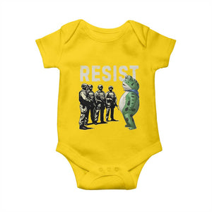 Resist Frog Baby Onesie Inflatable Animal Protest Free Portland TS02 Daisy Print Your Wear