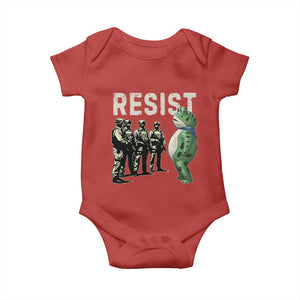 Resist Frog Baby Onesie Inflatable Animal Protest Free Portland TS02 Red Print Your Wear