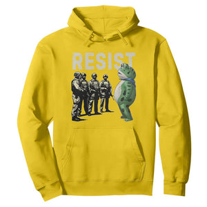 Resist Frog Hoodie Inflatable Animal Protest Free Portland TS02 Daisy Print Your Wear