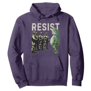 Resist Frog Hoodie Inflatable Animal Protest Free Portland TS02 Purple Print Your Wear