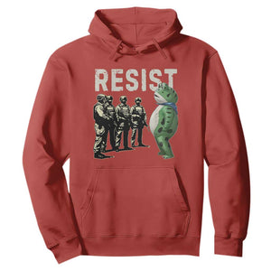 Resist Frog Hoodie Inflatable Animal Protest Free Portland TS02 Red Print Your Wear