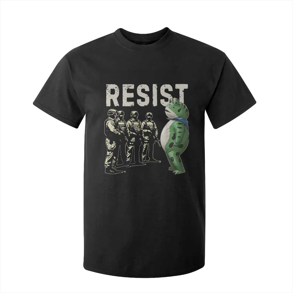 Resist Frog T Shirt For Kid Inflatable Animal Protest Free Portland TS02 Black Print Your Wear