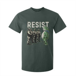 Resist Frog T Shirt For Kid Inflatable Animal Protest Free Portland TS02 Dark Forest Green Print Your Wear