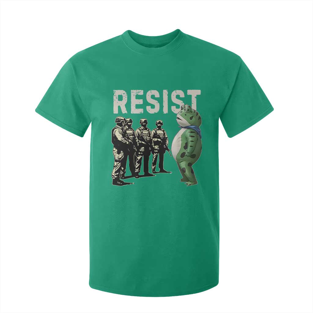 Resist Frog T Shirt For Kid Inflatable Animal Protest Free Portland TS02 Irish Green Print Your Wear
