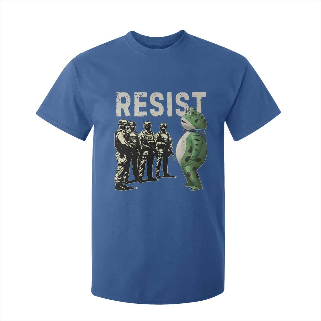 Resist Frog T Shirt For Kid Inflatable Animal Protest Free Portland TS02 Royal Blue Print Your Wear