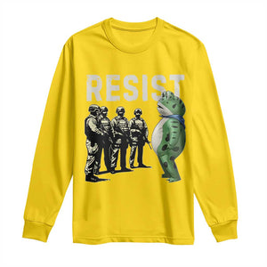Resist Frog Long Sleeve Shirt Inflatable Animal Protest Free Portland TS02 Daisy Print Your Wear