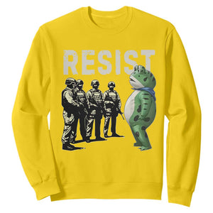 Resist Frog Sweatshirt Inflatable Animal Protest Free Portland TS02 Daisy Print Your Wear