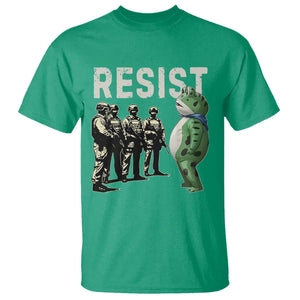 Resist Frog T Shirt Inflatable Animal Protest Free Portland TS02 Irish Green Print Your Wear