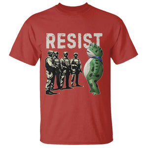 Resist Frog T Shirt Inflatable Animal Protest Free Portland TS02 Red Print Your Wear
