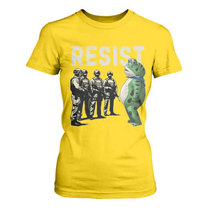 Resist Frog T Shirt For Women Inflatable Animal Protest Free Portland TS02 Daisy Print Your Wear