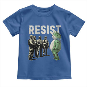 Resist Frog Toddler T Shirt Inflatable Animal Protest Free Portland TS02 Royal Blue Print Your Wear
