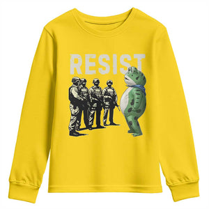 Resist Frog Youth Sweatshirt Inflatable Animal Protest Free Portland TS02 Daisy Print Your Wear