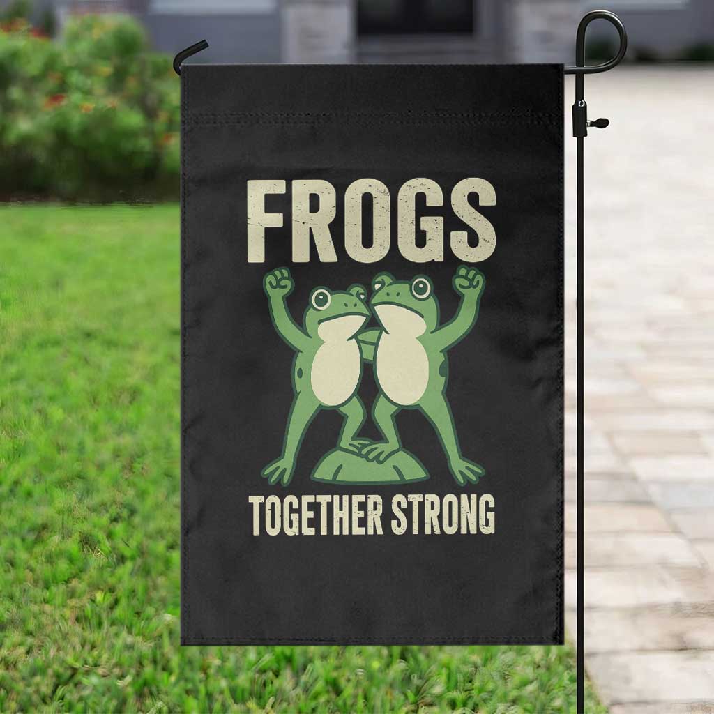 Frogs Together Strong Garden Flag Portland Frog Protest United We Ribbit TS02 Print Your Wear