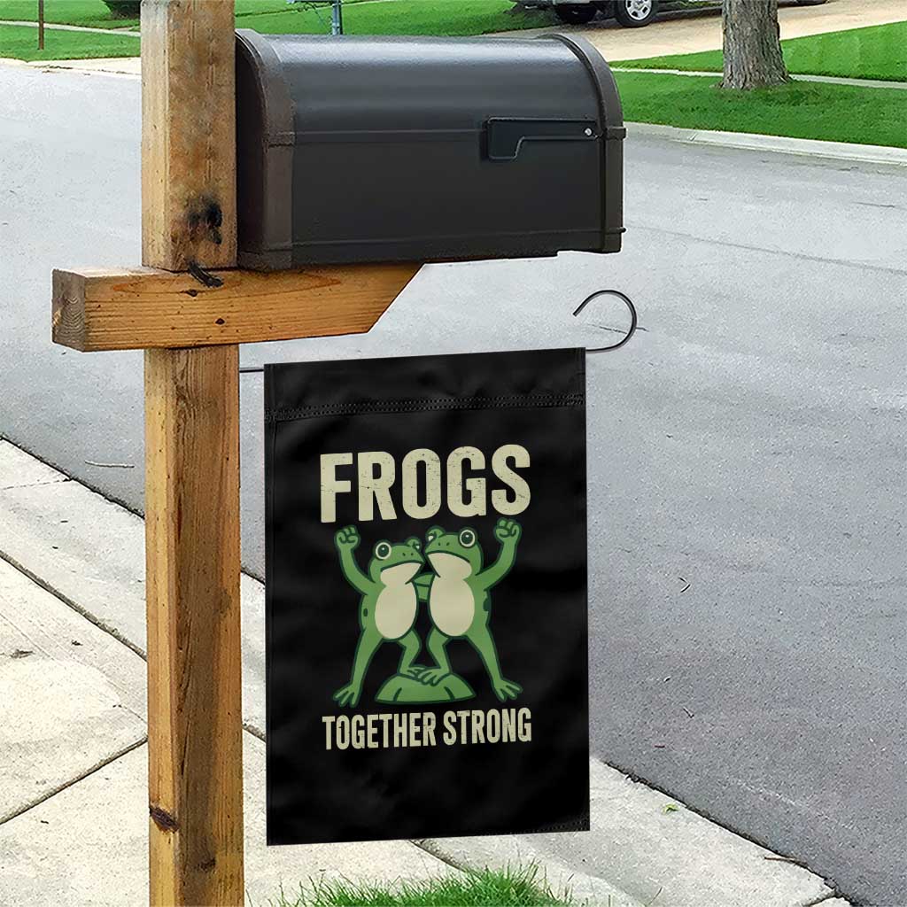 Frogs Together Strong Garden Flag Portland Frog Protest United We Ribbit TS02 Print Your Wear