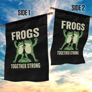 Frogs Together Strong Garden Flag Portland Frog Protest United We Ribbit TS02 Print Your Wear