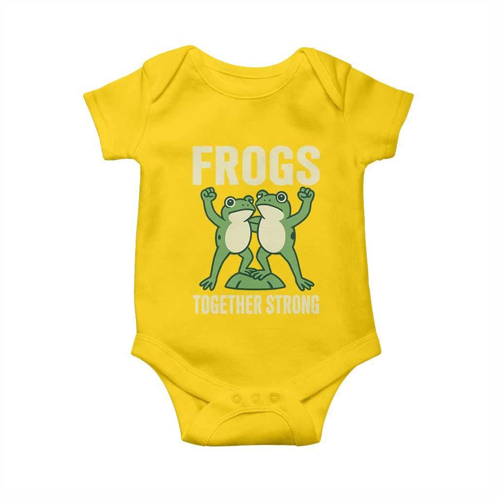 Frogs Together Strong Baby Onesie Portland Frog Protest United We Ribbit TS02 Daisy Print Your Wear