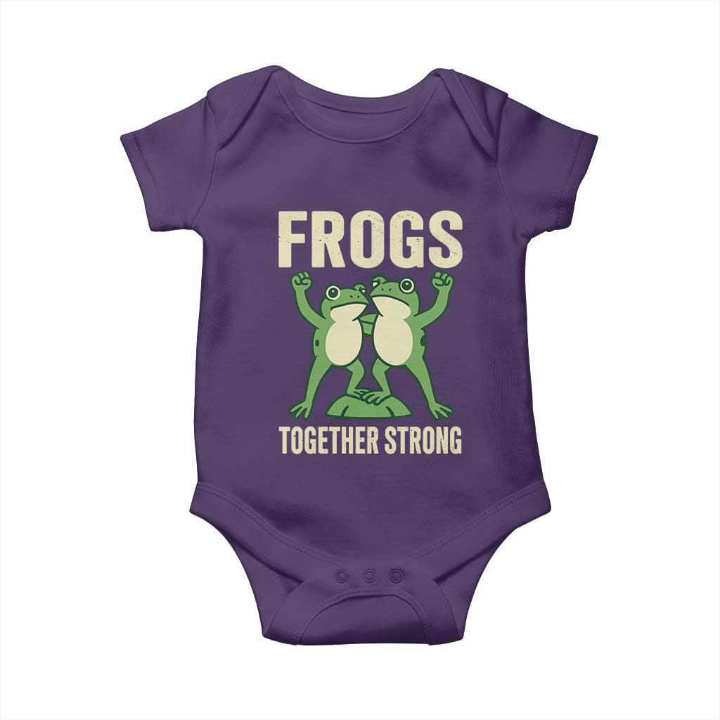Frogs Together Strong Baby Onesie Portland Frog Protest United We Ribbit TS02 Purple Print Your Wear