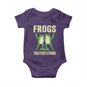 Frogs Together Strong Baby Onesie Portland Frog Protest United We Ribbit TS02 Purple Print Your Wear