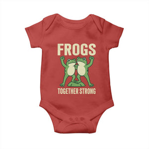 Frogs Together Strong Baby Onesie Portland Frog Protest United We Ribbit TS02 Red Print Your Wear