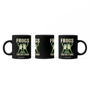Frogs Together Strong Coffee Mug Portland Frog Protest United We Ribbit TS02 Print Your Wear