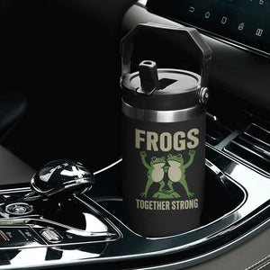 Frogs Together Strong Flip Straw Tumbler Portland Frog Protest United We Ribbit TS02 Print Your Wear