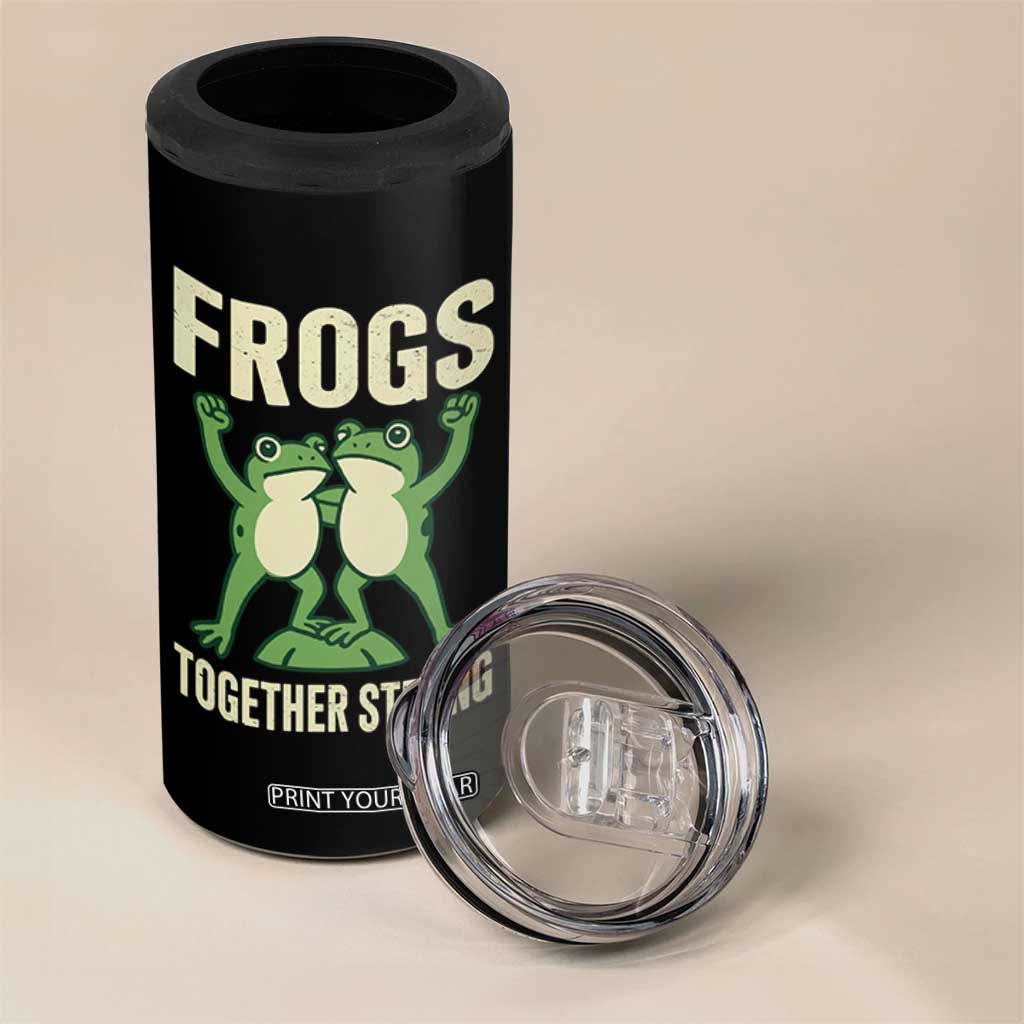 Frogs Together Strong 4 in 1 Can Cooler Tumbler Portland Frog Protest United We Ribbit TS02 Print Your Wear