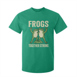 Frogs Together Strong T Shirt For Kid Portland Frog Protest United We Ribbit TS02 Irish Green Print Your Wear