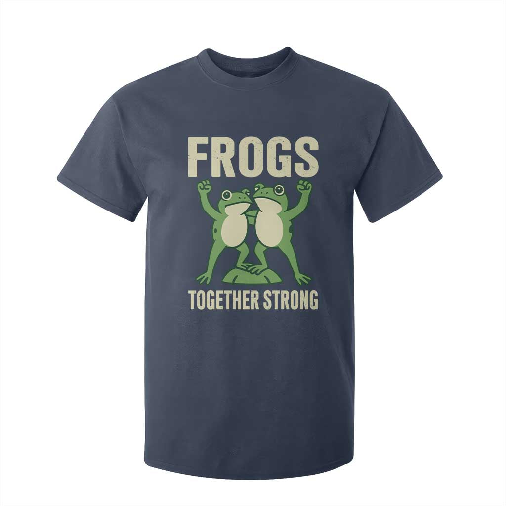 Frogs Together Strong T Shirt For Kid Portland Frog Protest United We Ribbit TS02 Navy Print Your Wear