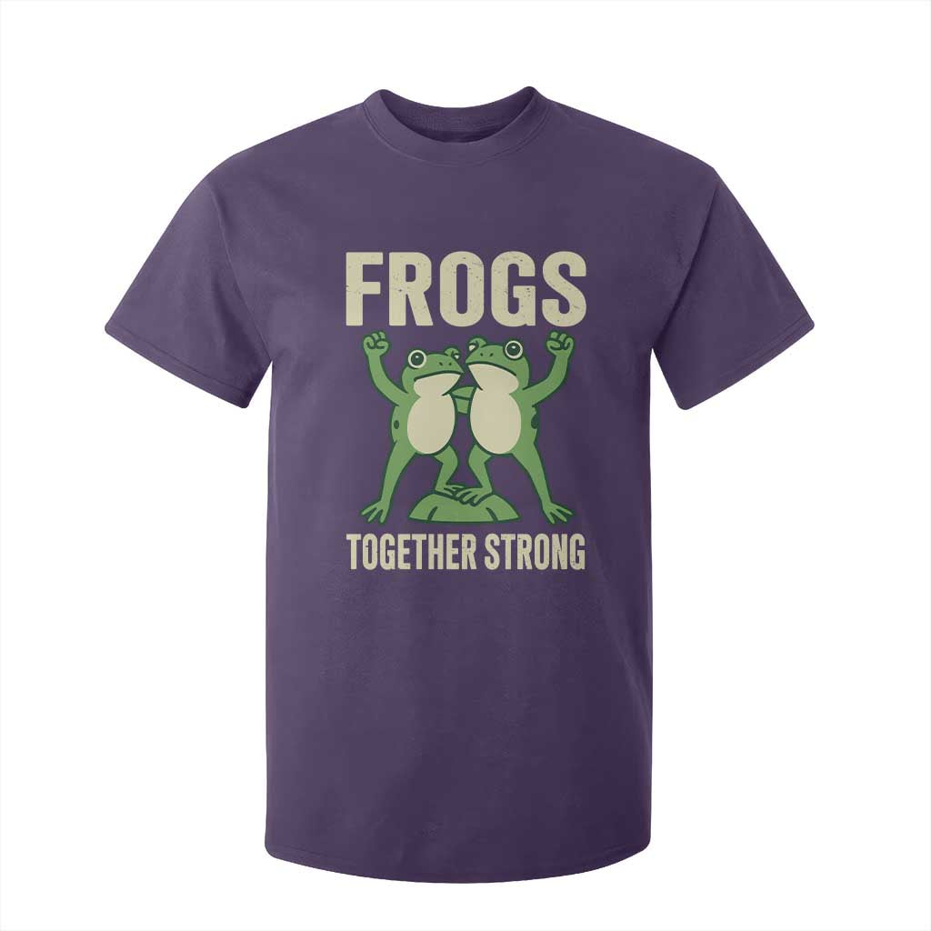 Frogs Together Strong T Shirt For Kid Portland Frog Protest United We Ribbit TS02 Purple Print Your Wear