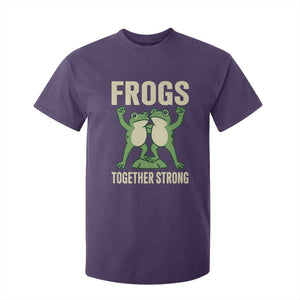 Frogs Together Strong T Shirt For Kid Portland Frog Protest United We Ribbit TS02 Purple Print Your Wear
